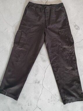 Lazer Men's Black Cargo Pants Size M Drawstring Utility